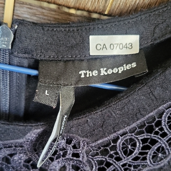 The Kooples Blue Lace Embellished Sheath Dress - Picture 2 of 6